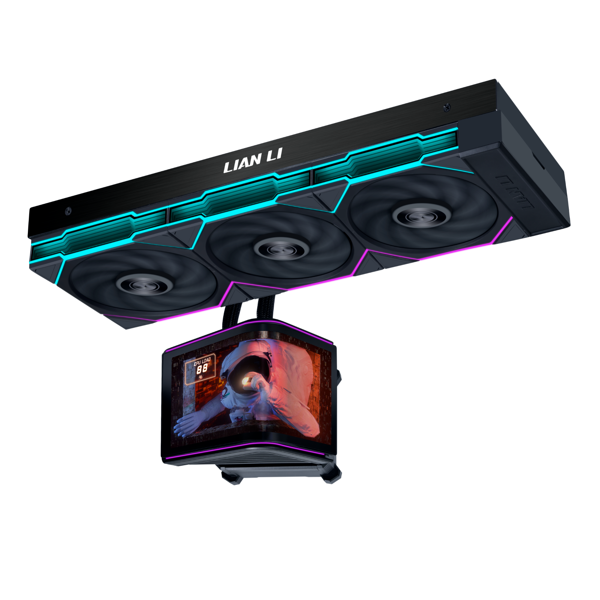 Ecr&atilde; OLED do Lian Li HydroShift II OLED Curved