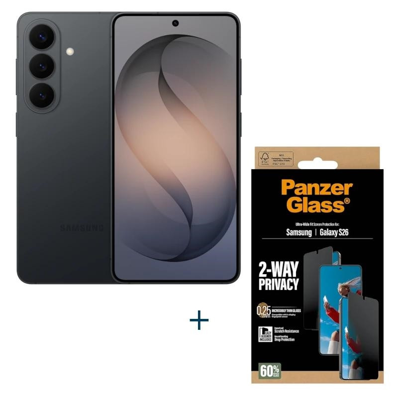 Samsung Galaxy S26 256Gb EE Preto+Prot Priv Panzer