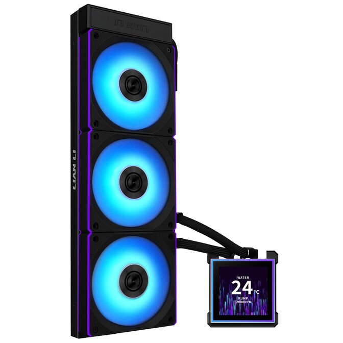 Water Cooler CPU AIO Lian Li HydroShift II LCD-S 360CL Wireless Preto - 360mm - Imagem 5