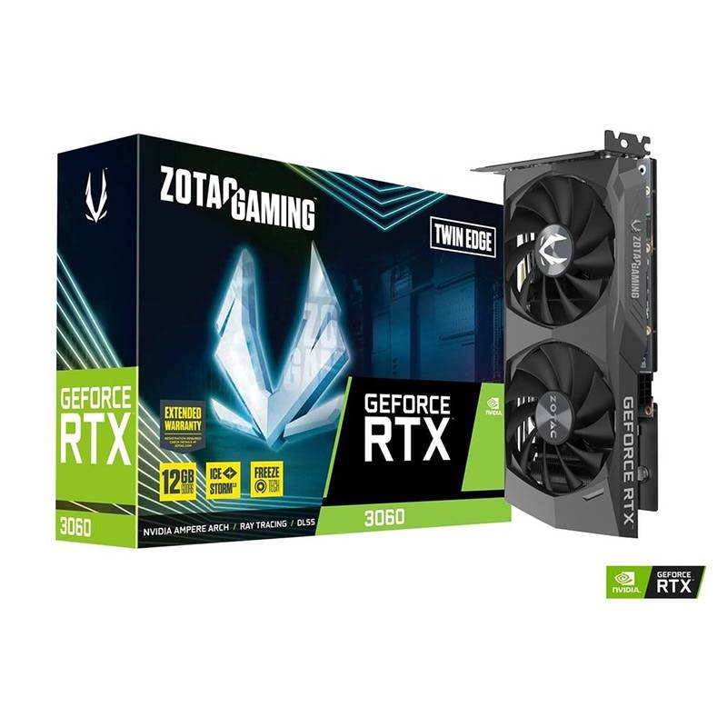 TARJETA GRÁFICA ZOTAC GAMING RTX 3060 TWIN EDGE 12GB GDDR6