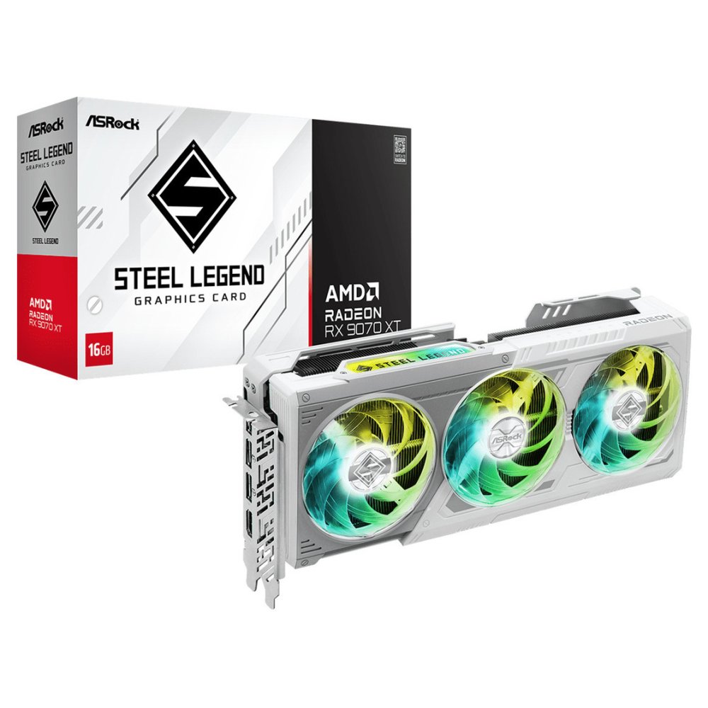 Placa Gráfica ASRock Radeon RX 9070 XT Steel Legend 16GB