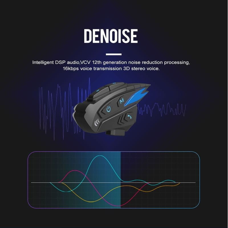 Hysnox Shark Pro Full Duplex - Intercomunicador para moto 8 interlocutores conversa simultânea - Imagem 6