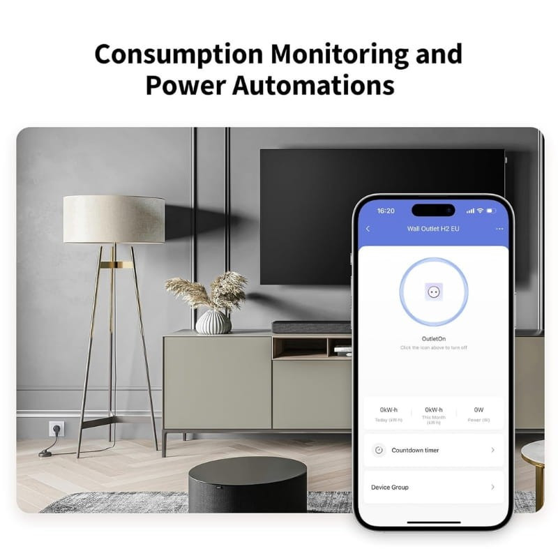 Aqara Wall Outlet H2 EU ZigBee - Tomada inteligente - Imagem 6