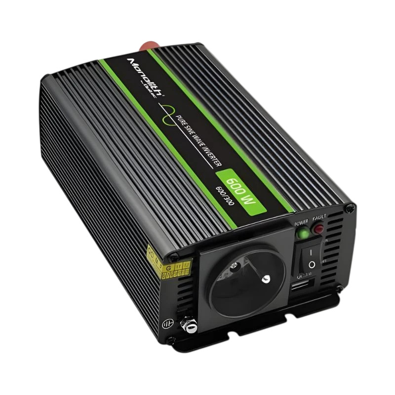 Qoltec Monolith Auto 600 W - Adaptador e inversor de corrente