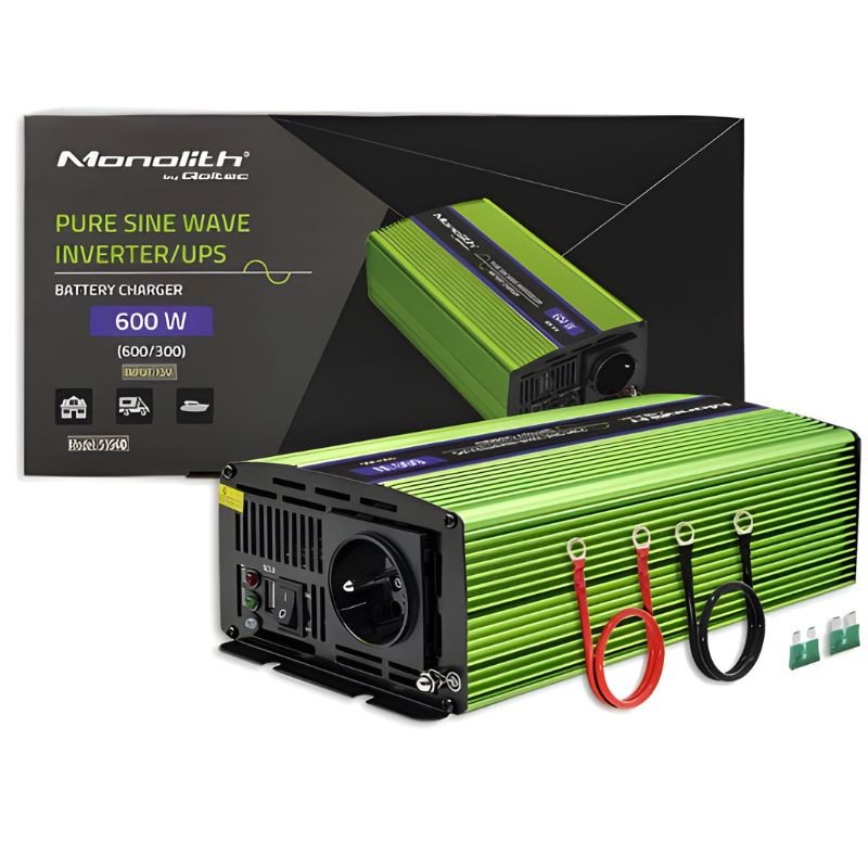 Qoltec Monolith 600 W, Verde - Adaptador e Inversor de Corrente - Imagem 2