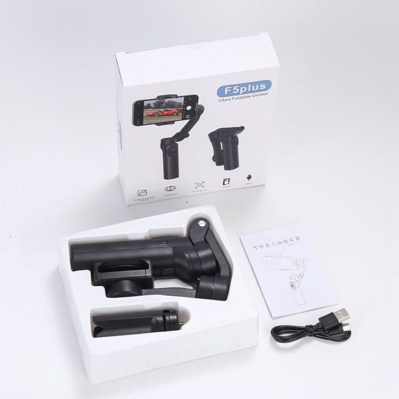Gimbal F5 Plus 3 Eixos Preto - Estabilizador para smartphone - Imagem 7