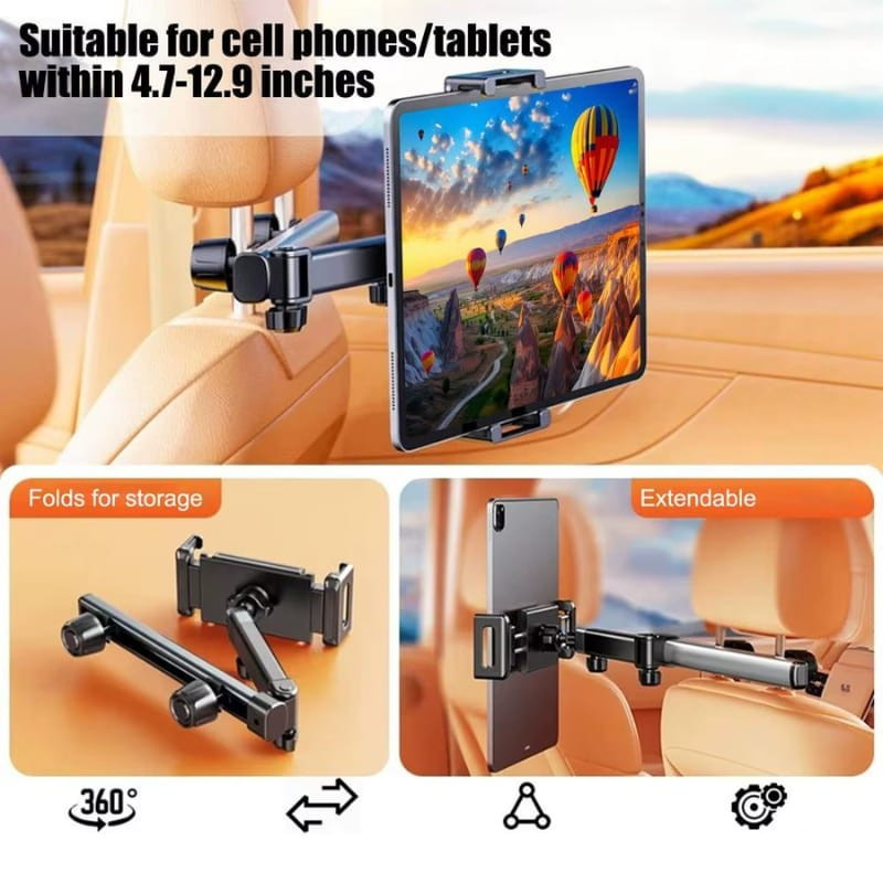 Suporte para tablet dobrável para carro com rotação de 360º - Imagem 5