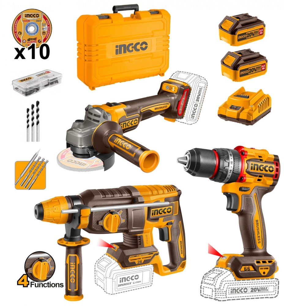 Pack 3 em 1 Bricolage Bateria de Lítio 20V