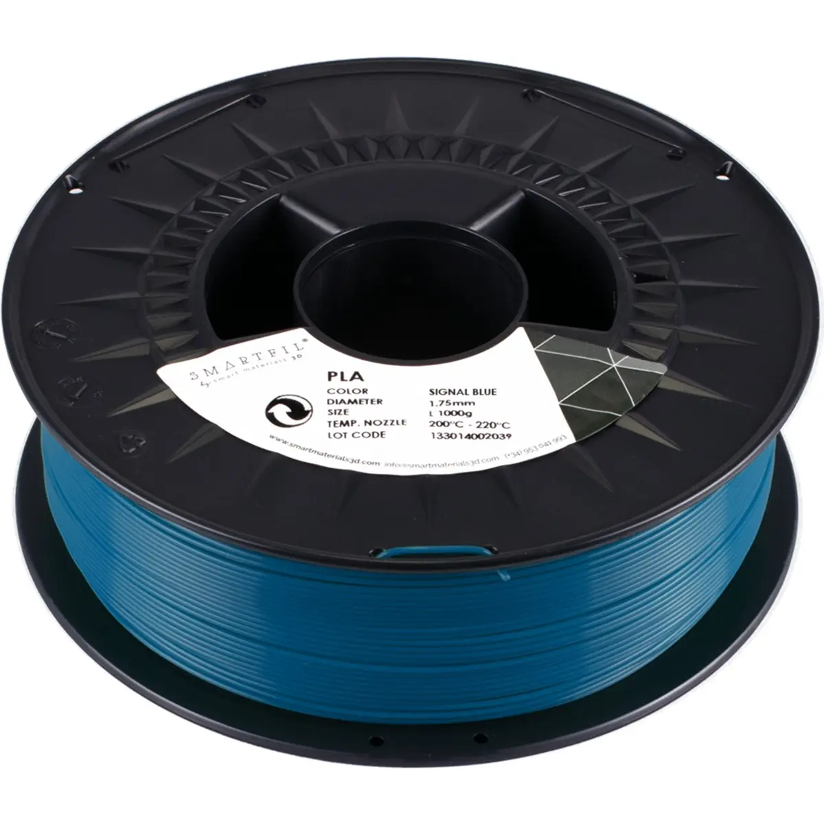 SMARTFIL -  Rolo de filamento de impressão 3D em PLA de 1.75mm - Azul (Signal) - 1000g