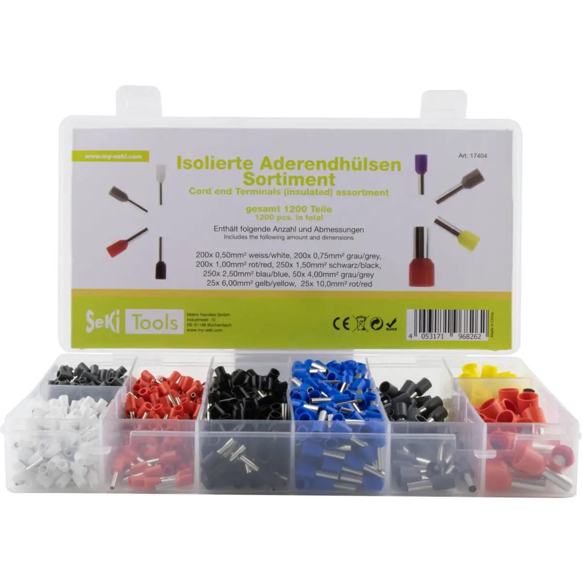 Sortido de 1200 ponteiras isoladas (0.5..10mm²) - Imagem 2