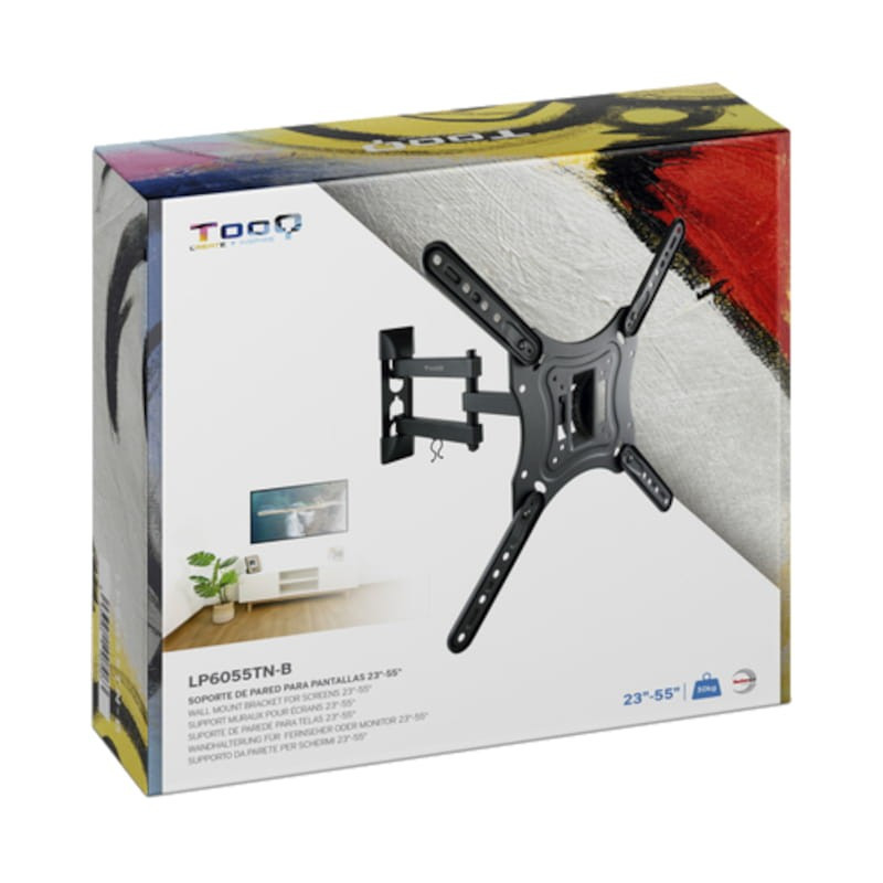 TooQ LP6055TN-B Giratório e inclinável 23"- 55" VESA 400x400 mm - Suporte para Monitor / TV - Imagem 9