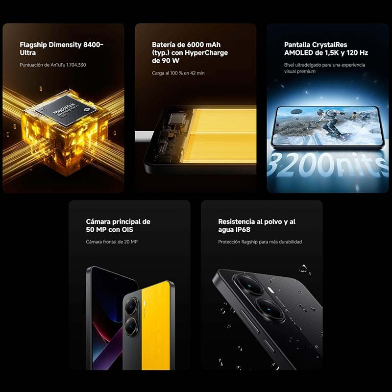 Xiaomi Poco X7 Pro 5G 12GB/256GB Preto - Imagem 2