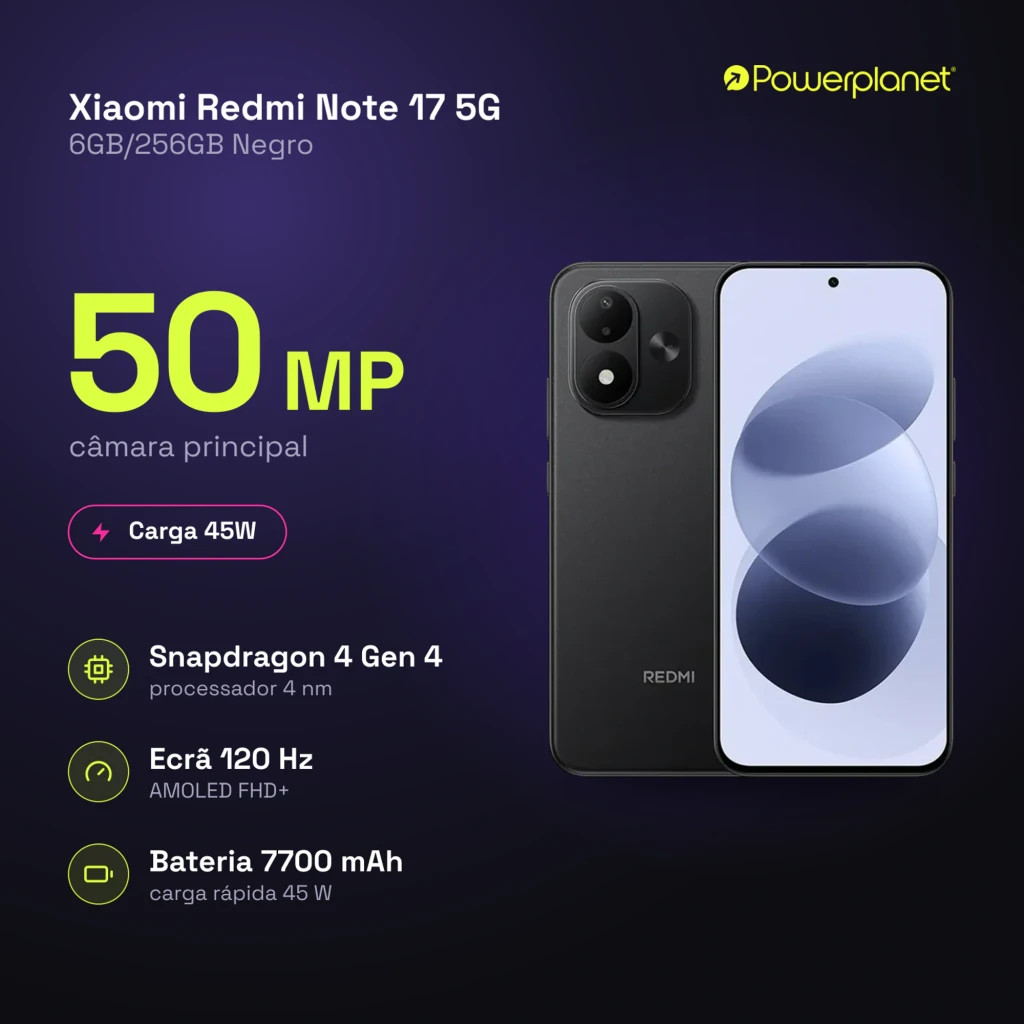Xiaomi Redmi Note 17 5G 6 GB/256 GB Preto 6,99 polegadas AMOLED 120 Hz - Imagem 7