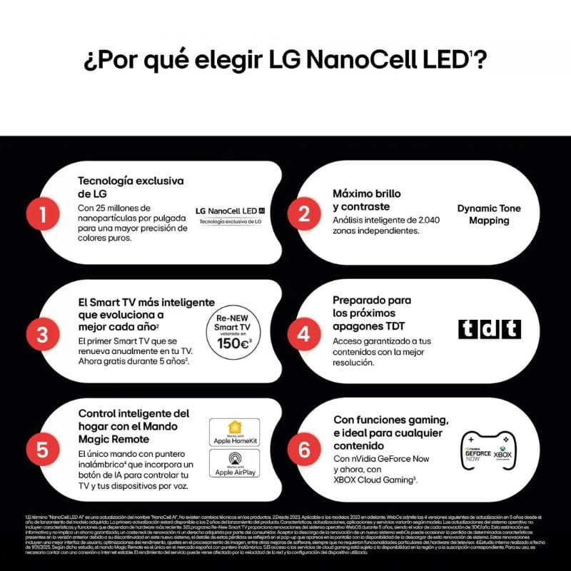 LG AI 43NANO81A6A 43 4K Ultra HD NanoCell Smart TV Preto - Imagem 2