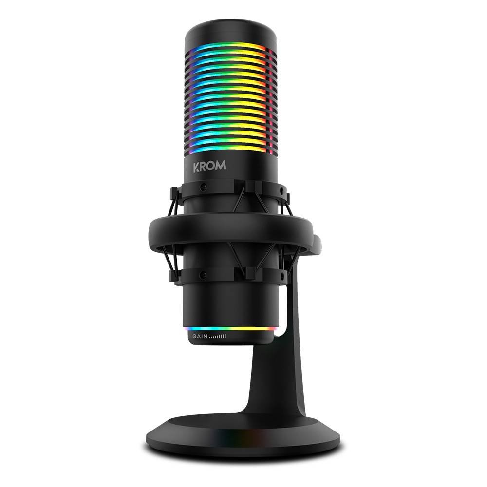 Microfone Condensador Cardióide Krom Kaze RGB 192Khz 24-bit USB Preto - Imagem 2