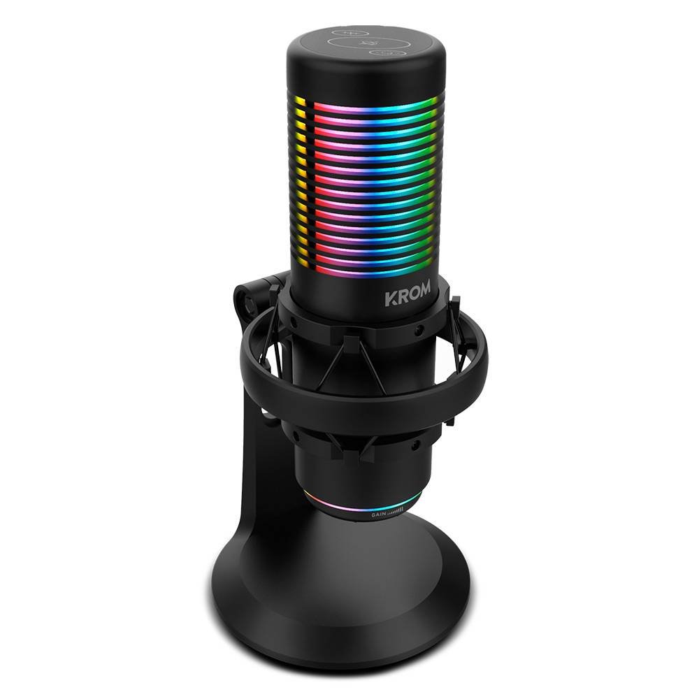 Microfone Condensador Cardióide Krom Kaze RGB 192Khz 24-bit USB Preto - Imagem 6