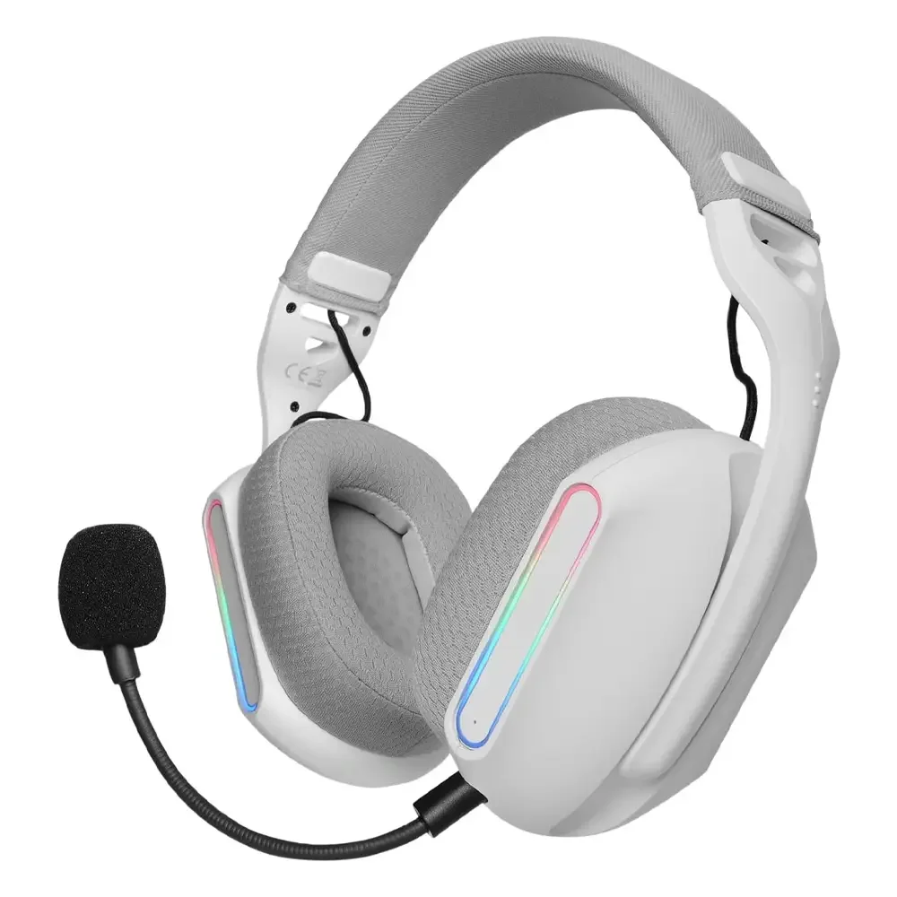 Headset Mars Gaming MHW-PRO ARGB Wireless/Bluetooth 7.1 Surround Branco