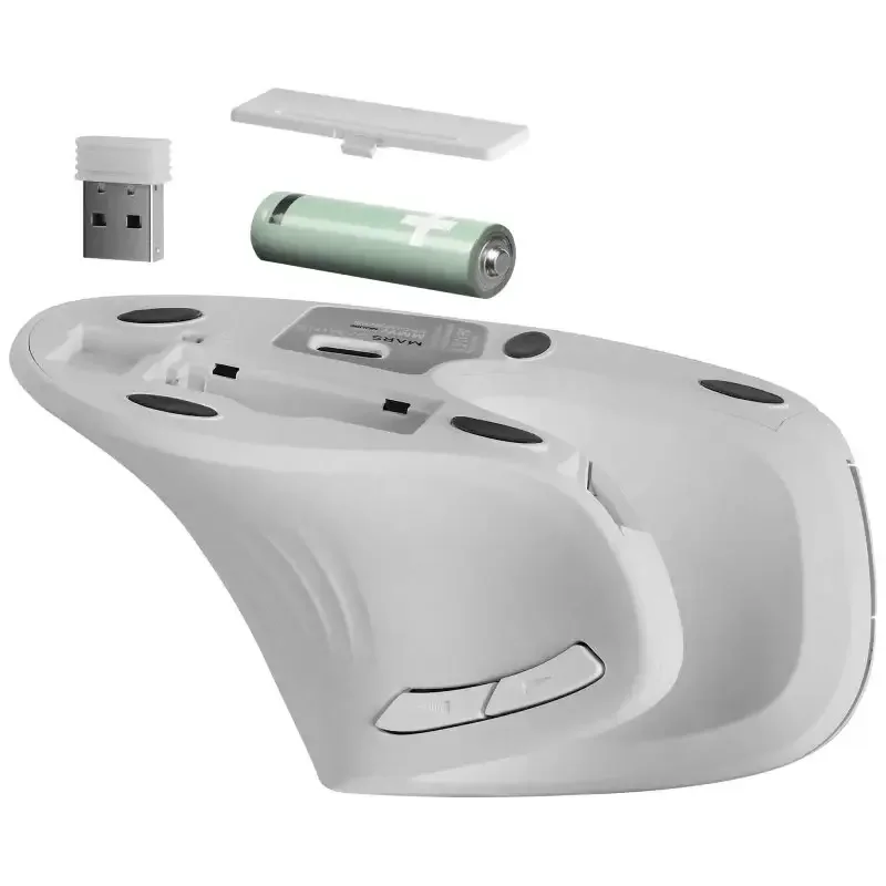 Rato Óptico Mars Gaming MMW-ERGOPRO Vertical Ergonomic Wireless 3200DPI Branco - Imagem 5