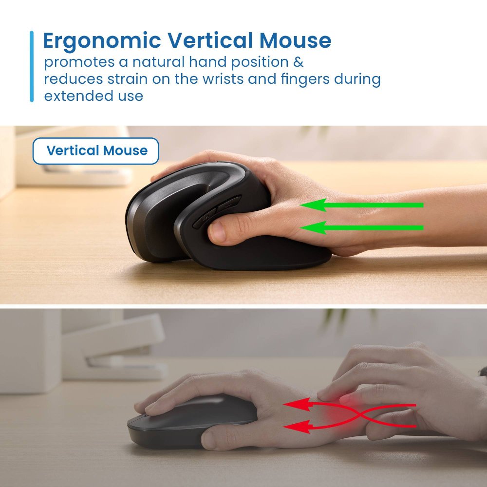 Rato Óptico Ewent EW3154 Ergonomic Vertical Wireless 3200DPI Preto - Imagem 2