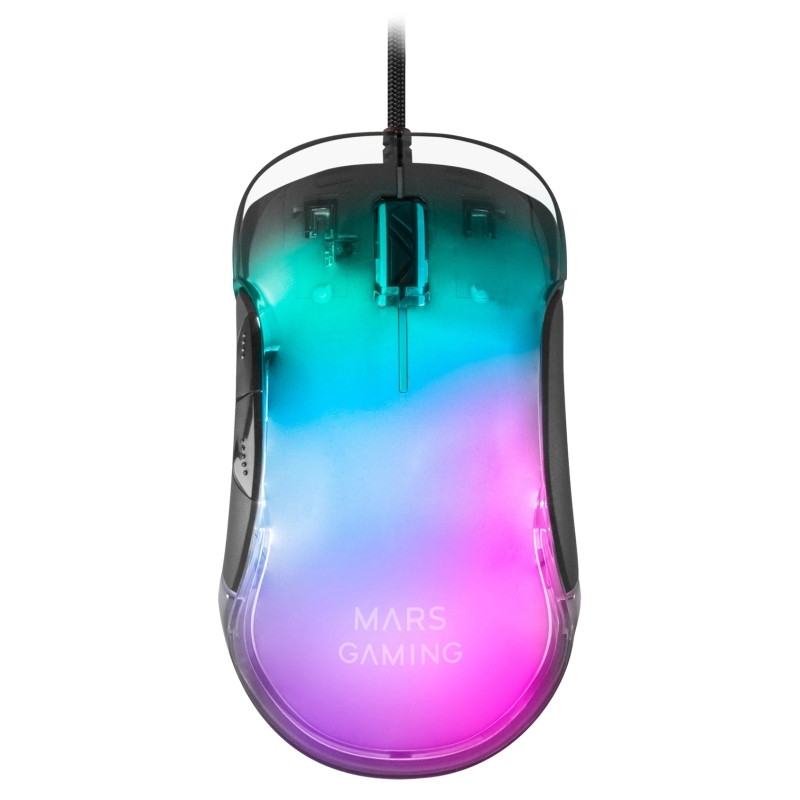 Rato Óptico Mars Gaming MMGLOW Chroma 12800DPI Preto