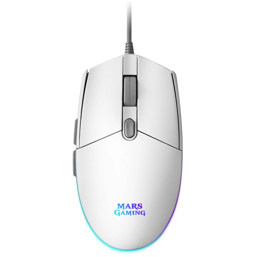 Rato Óptico Mars Gaming MMG RGB Flow 3200DPI Branco